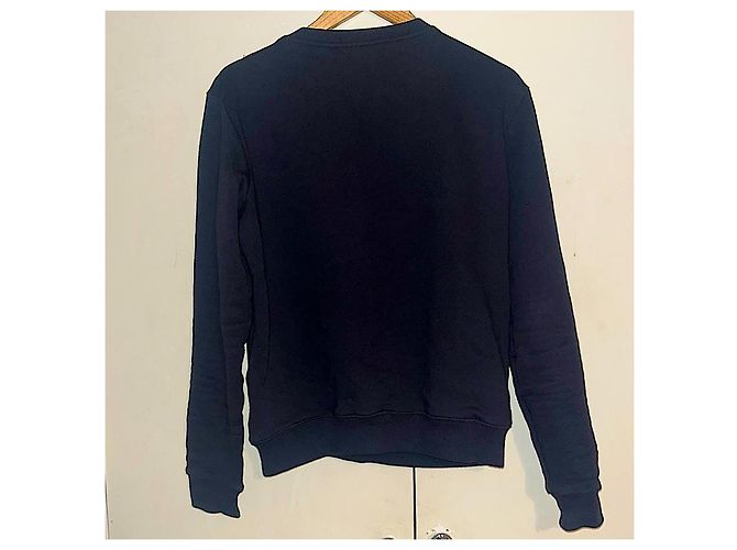 Authentischer Saint Laurent 14 AW Slimane Sweatshirt aus Lammleder mit Fransen und Metallornament Schwarz - Ansicht 6
