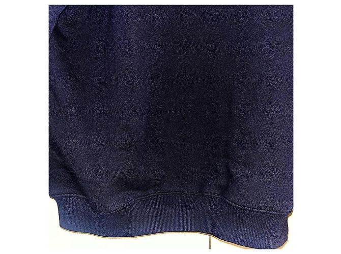 Authentischer Saint Laurent 14 AW Slimane Sweatshirt aus Lammleder mit Fransen und Metallornament Schwarz - Ansicht 7