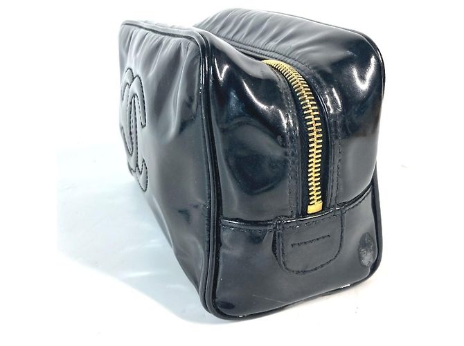 Pochette nera Chanel con il marchio CC di Coco Nero - vista 3