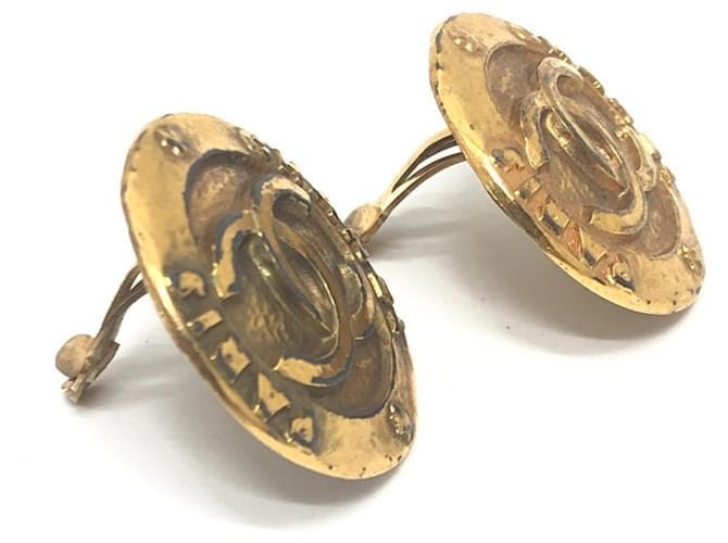 Pendientes de clip en oro Chanel Coco Mark Dorado - vista 3