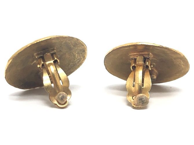 Pendientes de clip en oro Chanel Coco Mark Dorado - vista 4