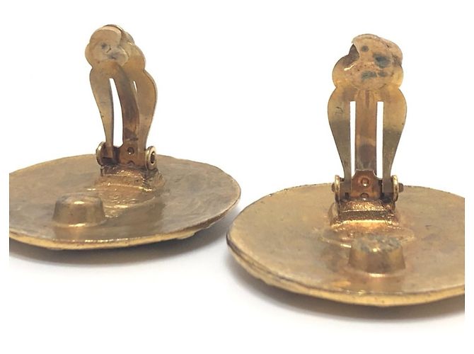 Pendientes de clip en oro Chanel Coco Mark Dorado - vista 7