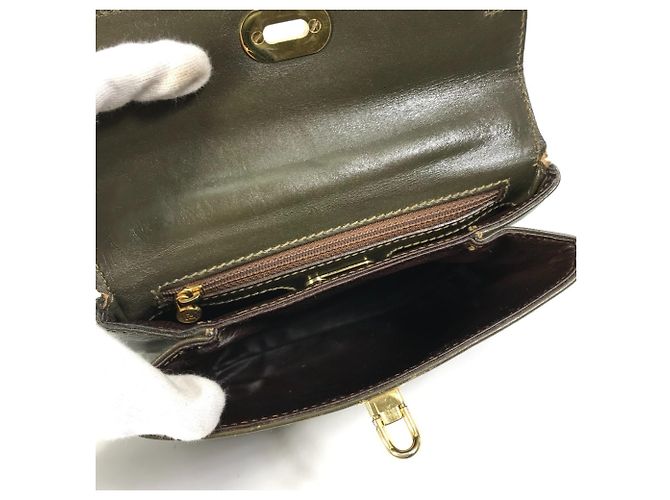 Borsa in pelle khaki Fendi Cachi - vista 11
