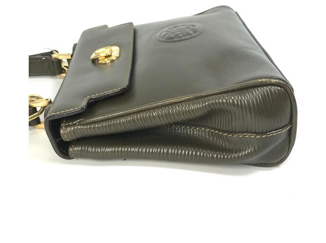 Borsa in pelle khaki Fendi Cachi - vista 3