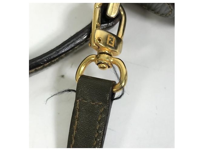 Borsa in pelle khaki Fendi Cachi - vista 8
