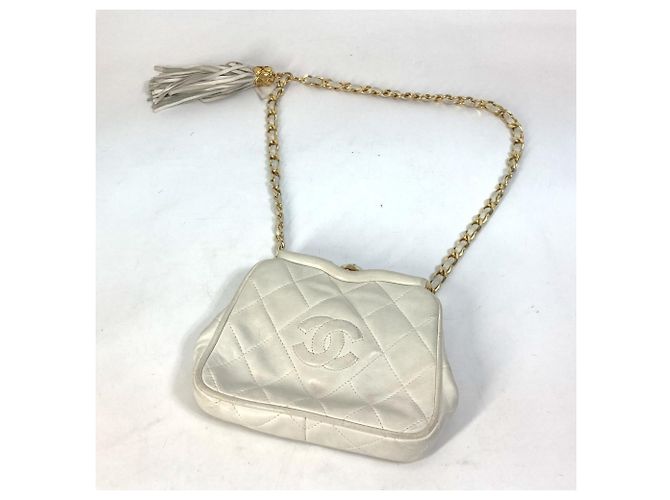 Gürteltasche mit Steppung Chanel Coco Mark CC Weiß - Ansicht 4