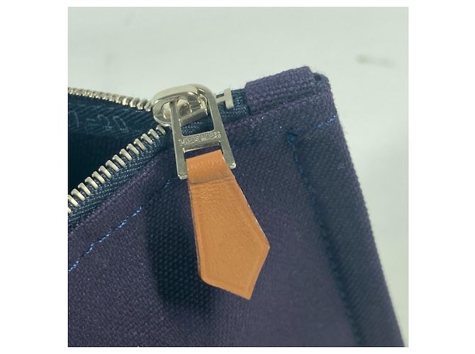 Hermès Pochette Multi-Pocket Yachting PM Hermes Blu navy - vista 11
