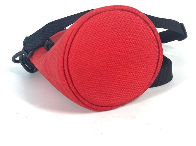 Pochette portabottiglie Weekend Balenciaga 618193 Nero Rosso - vista 4