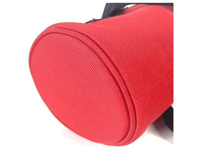 Pochette portabottiglie Weekend Balenciaga 618193 Nero Rosso - vista 5
