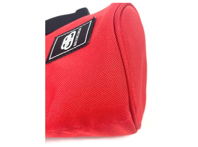 Pochette portabottiglie Weekend Balenciaga 618193 Nero Rosso - vista 6