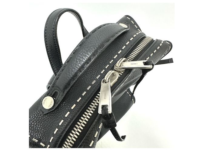 Fendi Selleria Line Leather Backpack Black - view 9