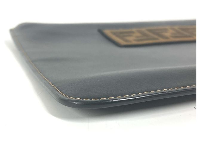 Borsa Clutch Fendi Zucca Marrone Nero - vista 5