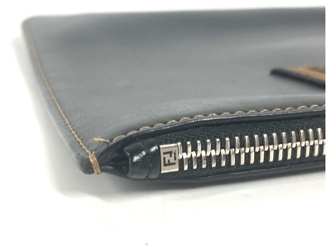 Borsa Clutch Fendi Zucca Marrone Nero - vista 9