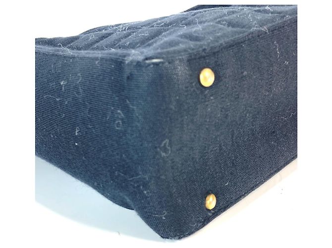 Chanel Schultertasche aus schokoladenfarbigem gestepptem Leder mit CC Coco-Logo Schwarz - Ansicht 6