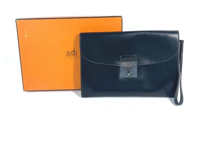 Hermès Borsa Clutch Hermes Kirius Nero - vista 12