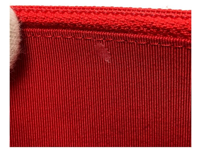 Borsa a spalla in pelle caviar rossa Chanel Rosso - vista 12