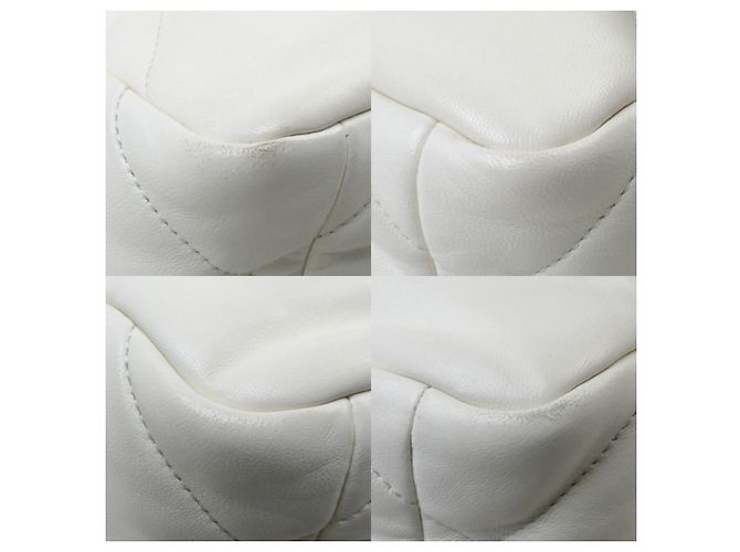 Borsa a spalla con catena Chanel 19 Bianco Crudo - vista 5