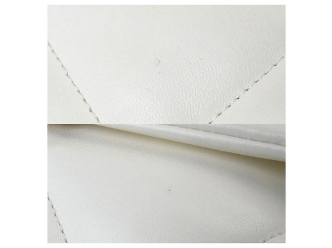 Borsa a spalla con catena Chanel 19 Bianco Crudo - vista 7
