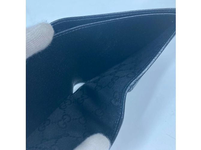 Gucci Horsebit kompakte Bi-Fold Leder Geldbörse Schwarz - Ansicht 12