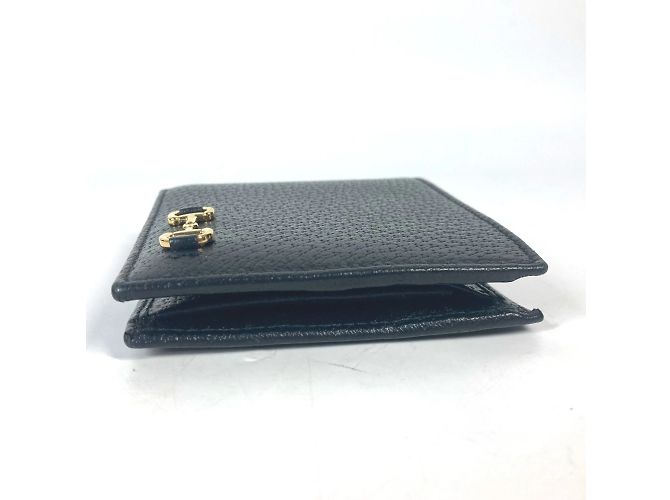 Gucci Horsebit kompakte Bi-Fold Leder Geldbörse Schwarz - Ansicht 2