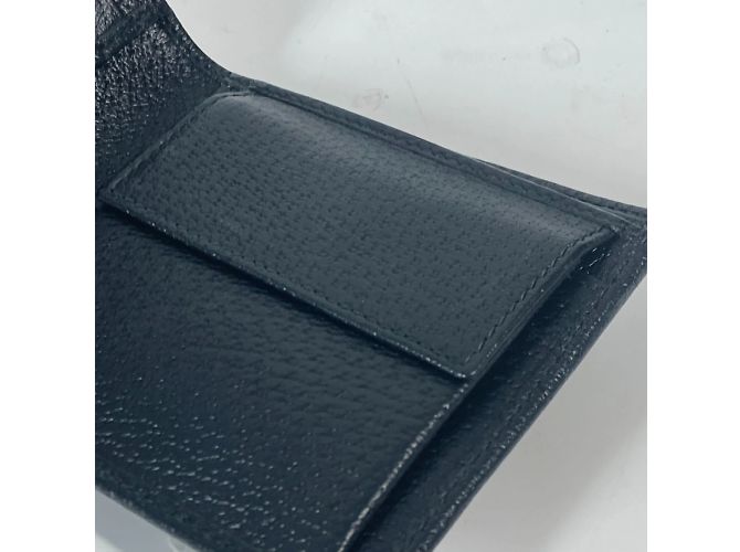 Gucci Horsebit kompakte Bi-Fold Leder Geldbörse Schwarz - Ansicht 9