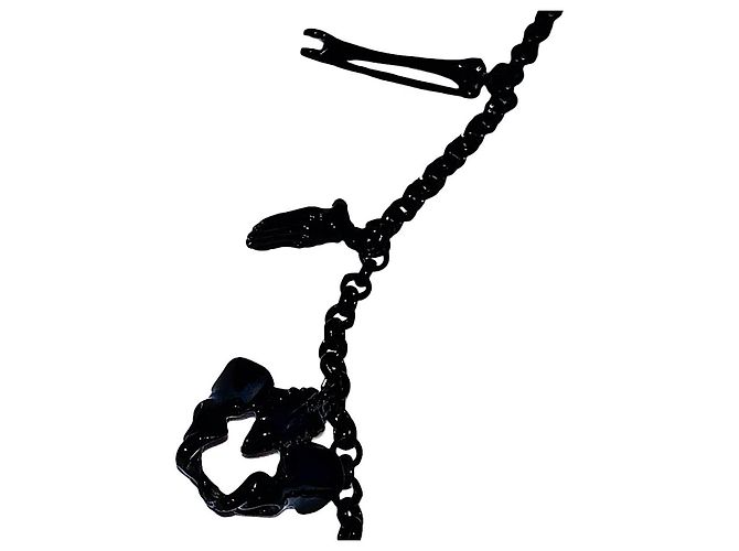 Authentische Vintage Alexander McQueen schwarzes oxidiertes Messing Gothic-Halskette - Ansicht 5