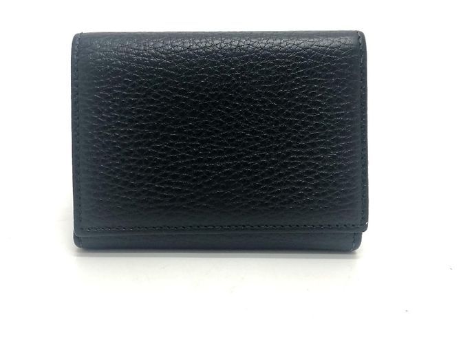 Billetera compacta de tres pliegues Gucci GG Marmont Negro - vista 2