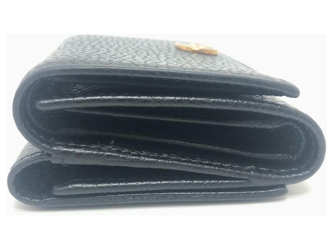 Billetera compacta de tres pliegues Gucci GG Marmont Negro - vista 3