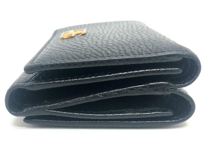 Billetera compacta de tres pliegues Gucci GG Marmont Negro - vista 4