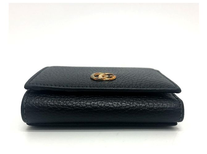Billetera compacta de tres pliegues Gucci GG Marmont Negro - vista 6