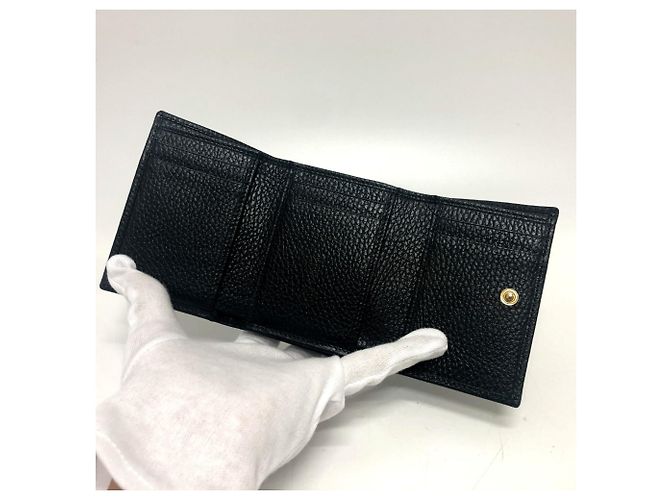 Billetera compacta de tres pliegues Gucci GG Marmont Negro - vista 8