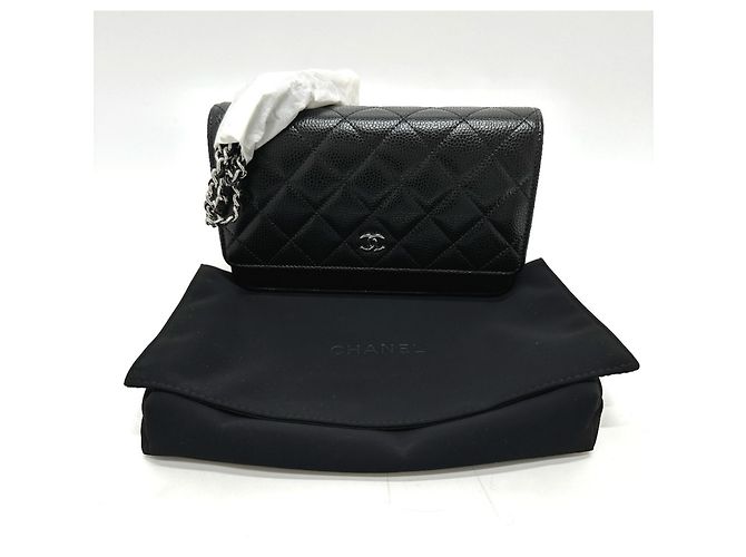 Borsa a spalla Chanel Matelassé Coco Mark Classic Chain Wallet Nero - vista 11