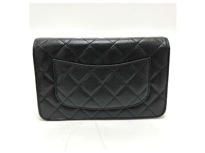 Borsa a spalla Chanel Matelassé Coco Mark Classic Chain Wallet Nero - vista 2