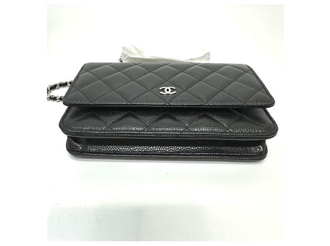 Borsa a spalla Chanel Matelassé Coco Mark Classic Chain Wallet Nero - vista 3