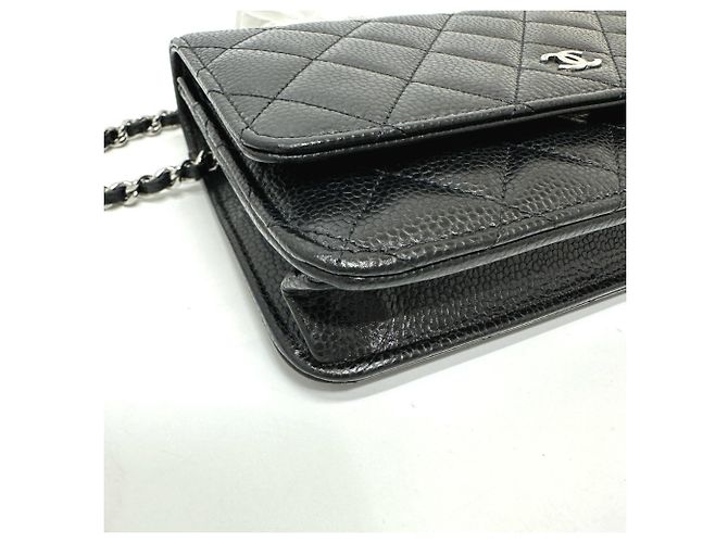 Borsa a spalla Chanel Matelassé Coco Mark Classic Chain Wallet Nero - vista 5