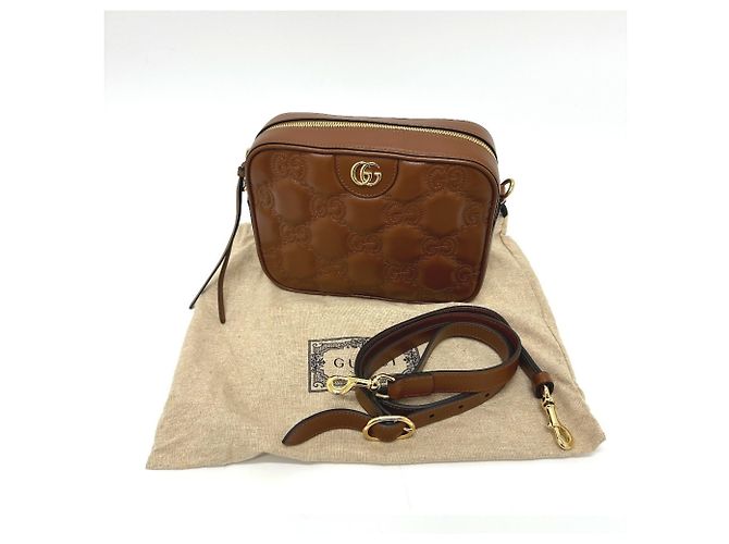 Borsa a spalla in pelle marrone Gucci - vista 13