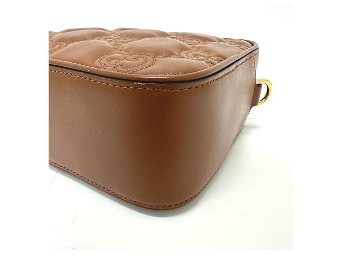 Borsa a spalla in pelle marrone Gucci - vista 3