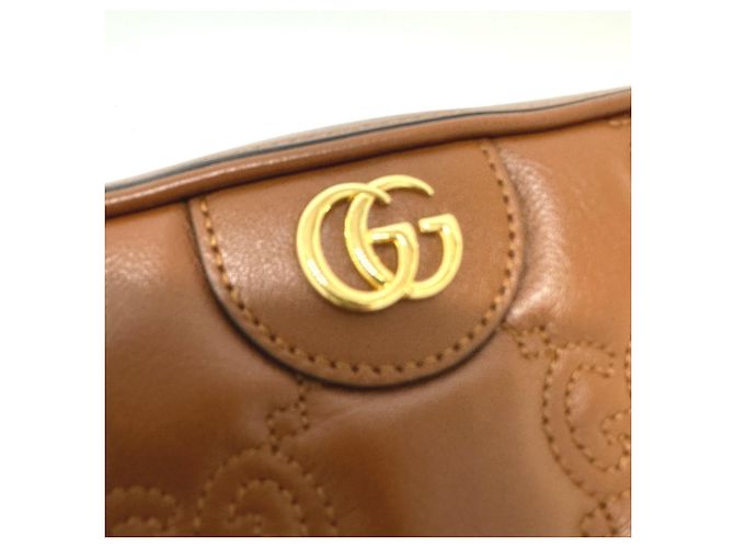 Borsa a spalla in pelle marrone Gucci - vista 5