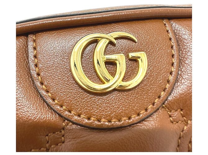 Borsa a spalla in pelle marrone Gucci - vista 6