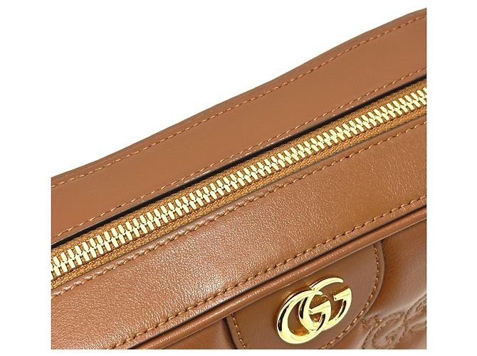 Borsa a spalla in pelle marrone Gucci - vista 8