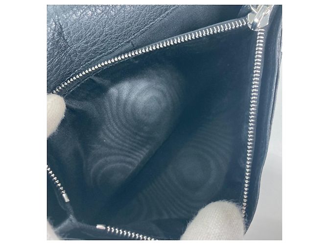 Fendi Stitch Selleria Bi-Fold Langbörse Schwarz - Ansicht 12