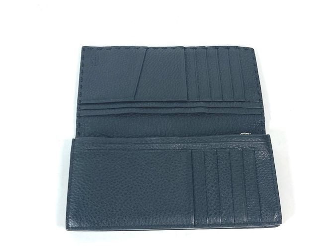Fendi Stitch Selleria Bi-Fold Langbörse Schwarz - Ansicht 8