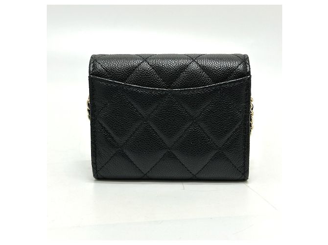 Monedero de cuero caviar Chanel Negro - vista 2