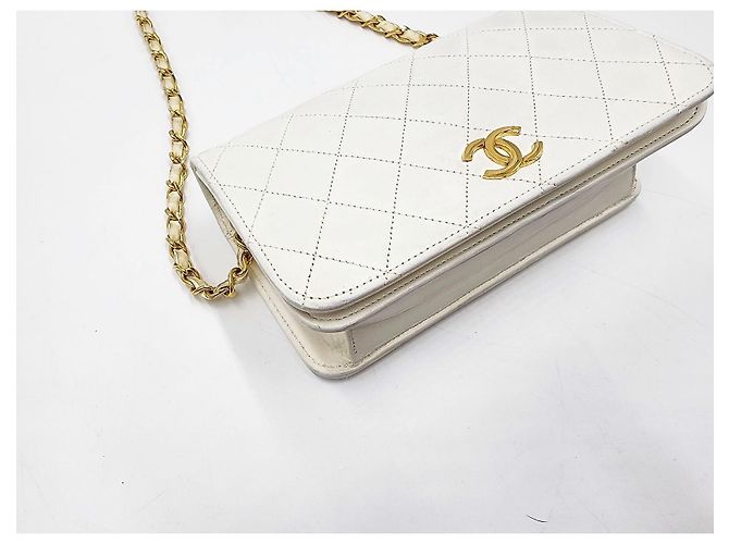 Timeless Chanel Clássico Atemporal com Flap Único em Couro Matelassé e GHW 24K Branco - vista 11