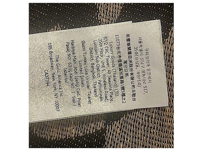 Couverture en lin jacquard GG Diamond de Gucci authentique épuisée Beige - vue 12