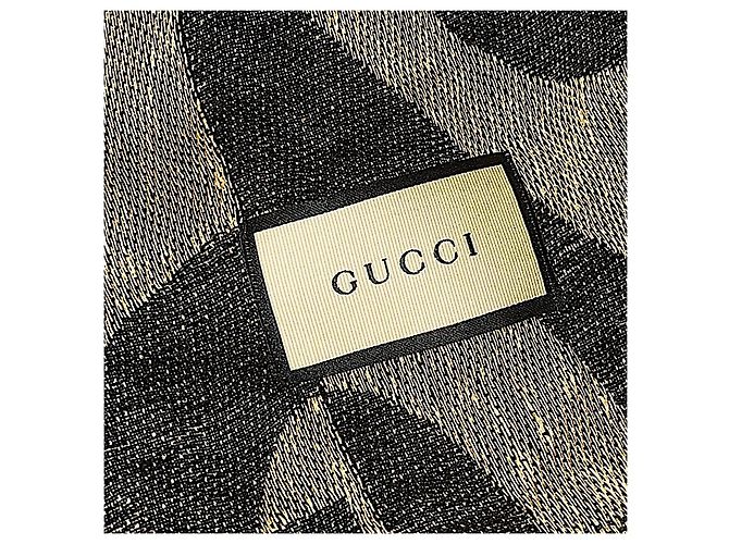 Couverture en lin jacquard GG Diamond de Gucci authentique épuisée Beige - vue 2