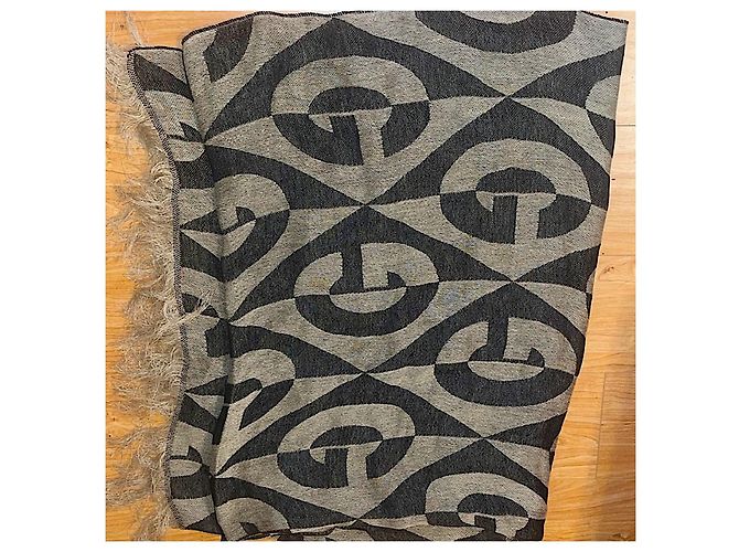 Couverture en lin jacquard GG Diamond de Gucci authentique épuisée Beige - vue 5