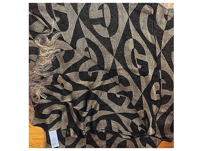 Couverture en lin jacquard GG Diamond de Gucci authentique épuisée Beige - vue 8