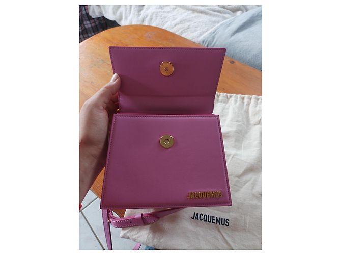 Borsa a tracolla Jacquemus le Chiquito media rosa pelle - vista 10