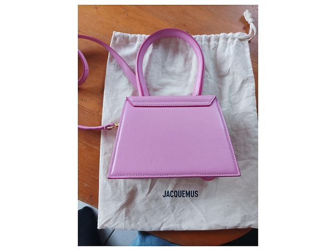 Borsa a tracolla Jacquemus le Chiquito media rosa pelle - vista 11
